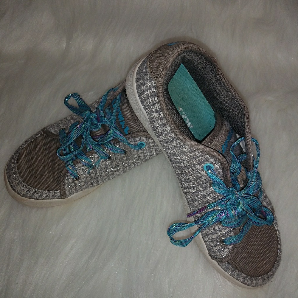 Airwalk 5Y Girls Purple Glitter Sneakers Shoes - Kids